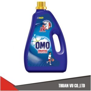 Nước giặt Omo Matic xanh cửa trước chai 2.7kg x 4 chai/thùng