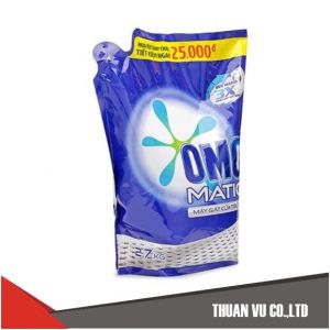 Nước giặt Omo Matic xanh cửa trước túi 2.7kg x 4 túi/thùng