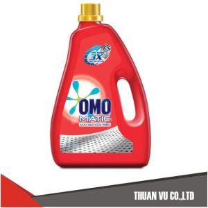 Nước giặt Omo Matic đỏ cửa trên chai 2.7kg x 4 chai/thùng